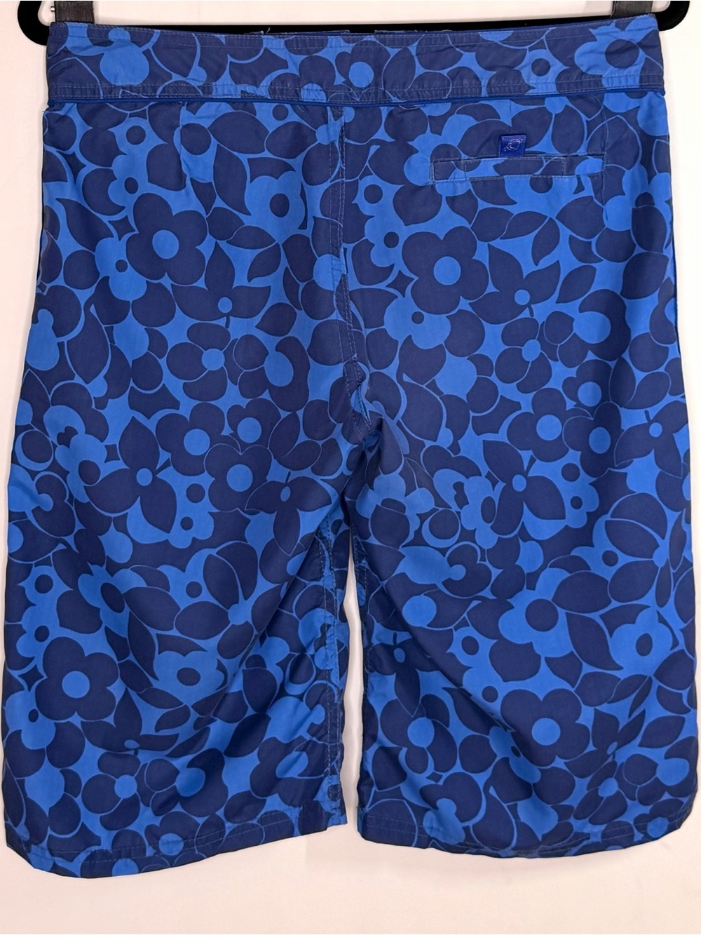 Vintage, …lost Brand, Blue Floral Unisex Board Shorts - Picture 2 of 8